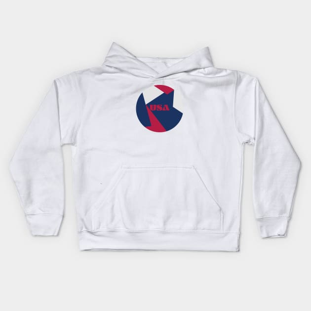 USA Soccer - United States of America Kids Hoodie by Designedby-E